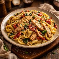 Linguini with Chicken and Sun Dried Tomatoes