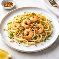 Linguini with Shrimp and Pine Nuts