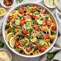 Lip Smacking Linguini Salad with Horseradish Dressing