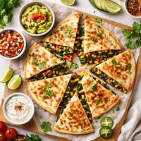 Lite Black Bean and Spinach Quesadillas