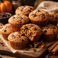Lite or Light Pumpkin Chocolate Chip Muffins