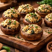 Lite Stuffed Mushrooms