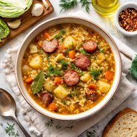 Lithuanian Cabbage Soup Kopustu Sriuba