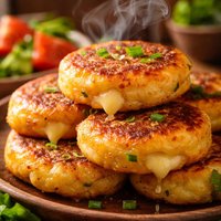 Llapingachos Ecuatorianos Ecuadorean Potato and Cheese Patties