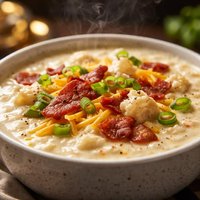 Loaded Cream of Cauliflower Soup