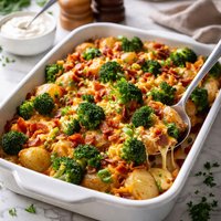 Loaded Potato Broccoli Bake