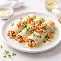 Lobster Enchiladas W White Wine Sauce