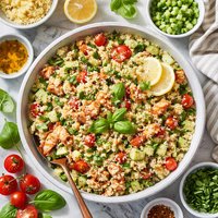 Lobster Tabbouleh with Basil