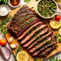 London Broil and Sauce