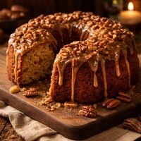 Louisiana Pecan Praline Cake