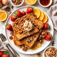 Louisiana Sweet Potato French Toast with Pecan Honey Butter