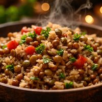 Lovely Brown Rice and Lentils