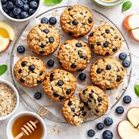 Low Cal Blueberry Applesauce Muffins