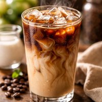 Low Cal Iced Coffee with Milk Cafe Au Lait