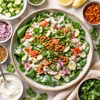 Low Cal Indian Yogurt and Spinach Salad