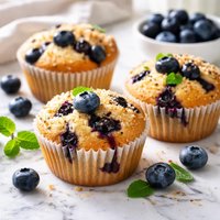 Low Low Fat Best Blueberry Muffins
