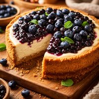 Low Sugar Blueberry Cheesecake