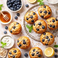 Low Sugar Blueberry Muffins or Cake