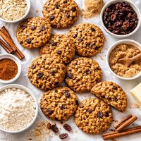Lower Fat Chewy Oatmeal Spice Cookies