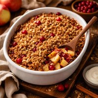 Lower Fat Cranberry Apple Crisp