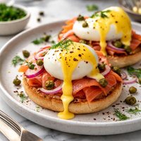 Lox Eggs Benedict for Manbeasts
