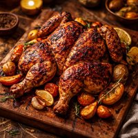 Lupa Pollo Alla Diavola Deviled Roast Chicken with Vegetables