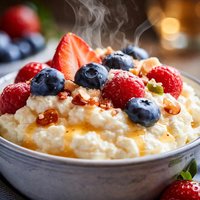 Luscious Amaretto Ricotta with Berries Low Fat