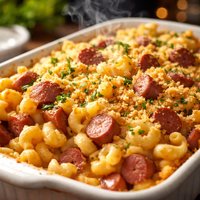 Mac and Cheese Dog Casserole