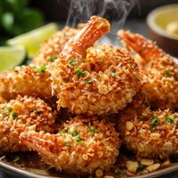 Macadamia Nut Crusted Coconut Shrimp