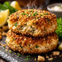 Macadamia Nut Crusted Crab Cakes