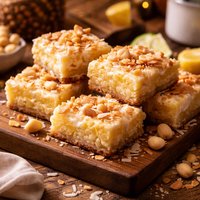 Macadamia Nut Pina Colada Bars