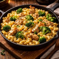 Macaroni and Cheese with Broccoli and Chicken