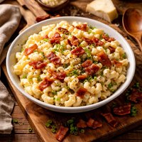 Macaroni Cottage Cheese Bacon