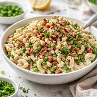 Macaroni Salad with Bacon Peas and Creamy Dijon Dressing