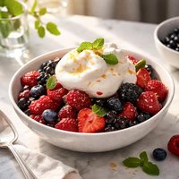Macerated Berries with Whipped Cream