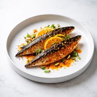 Mackerel with Orange Harissa Glaze