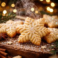 Magical Sparkling Snowflakes Christmas Butter Biscuits Cookies