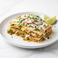 Maias Layered Chicken Enchiladas Verde