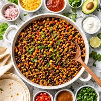 Make Ahead Bean Burrito or Taco Filling Oamc