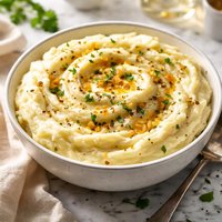 Make Ahead Garlic White Cheddar Mashed Potatoes