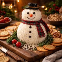 Make Ahead Snowman Cheese Ball