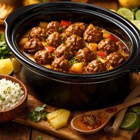 Make It a Luau Meatballs Crock Pot