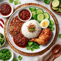 Malay Style Coconut Rice Nasi Lemak