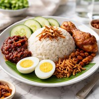 Malaysian Coconut Milk Rice Nasi Lemak
