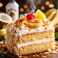 Malibu Rum or 99 Bananas Cake