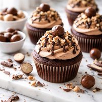 Malted Milk Ball Cupcakes