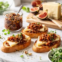 Manchego and Fresh Fig Chutney for Crostini