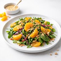Mandarin Orange Salad with Peanut Dressing