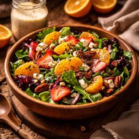 Mandarin Orange Salad with Warm Poppy Seed Dressing