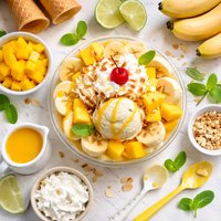 Mango and Banana Sundae